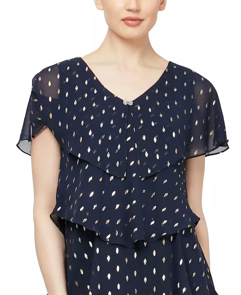 SL Fashions Polka-Dot Tiered Shift Dress 3