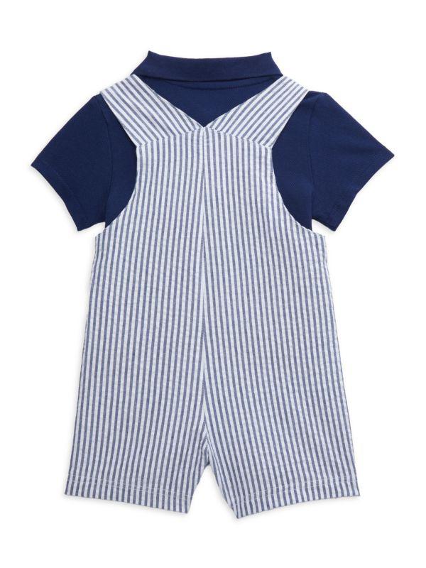 Little Me Baby Boy's 2-Piece Lobster Shortall & Polo Set