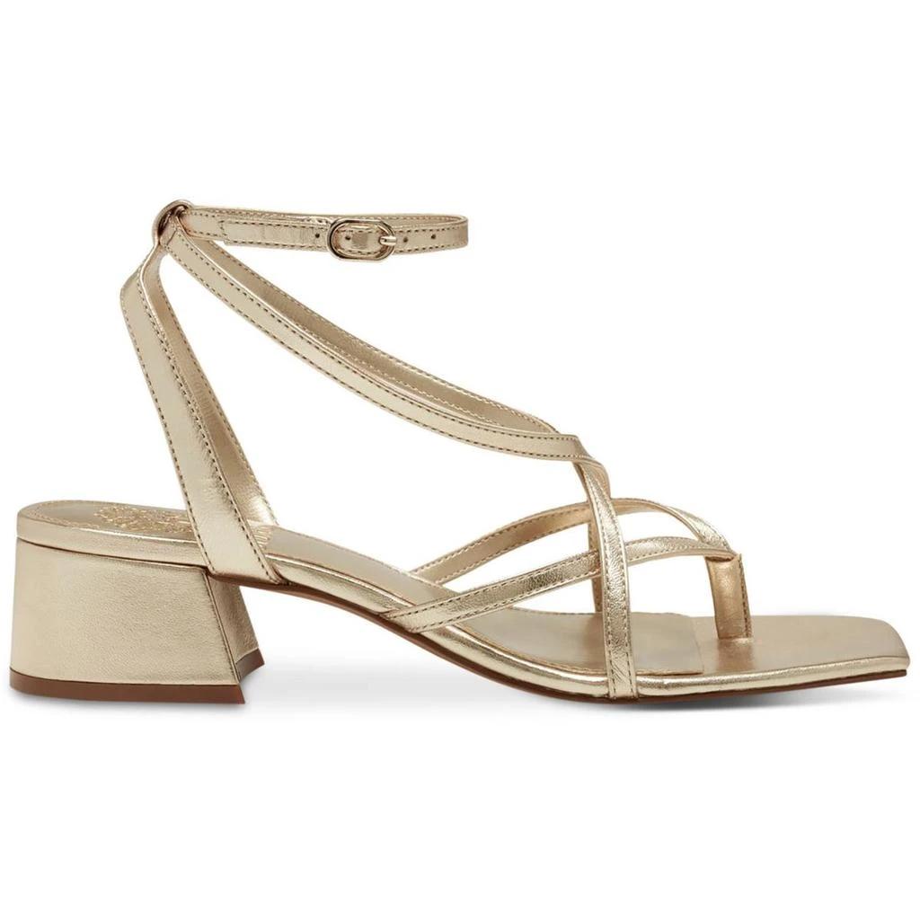 Vince Camuto Shawtry Womens Metallic Block Heel Ankle Strap 2