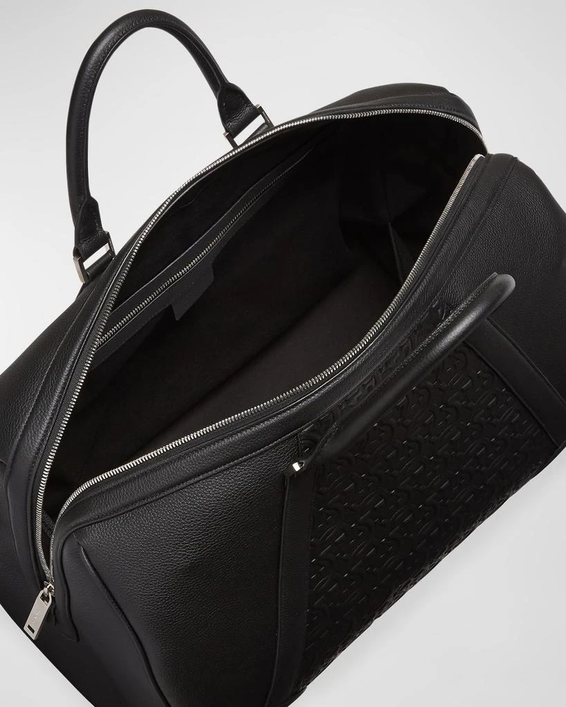 Salvatore Ferragamo Men's Gancini Embossed Leather Travel Duffel Bag 3