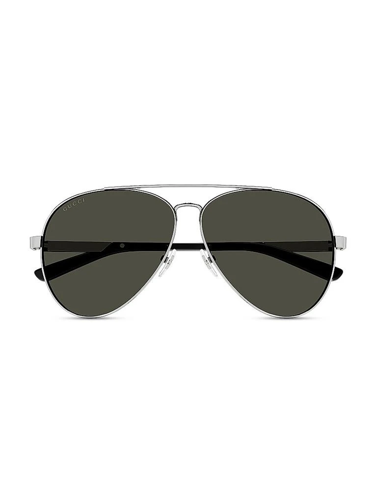 Gucci Archive Details 61MM Metal Pilot Sunglasses  display picture 1