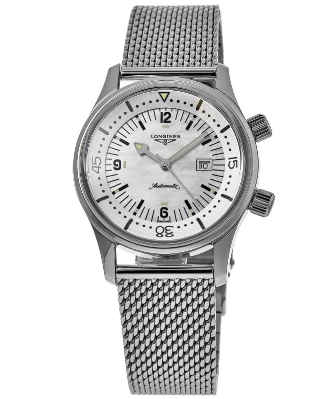 Longines Longines Legend Diver Mother of Pearl Dial Stainless Steel Women's Watch L3.374.4.80.6