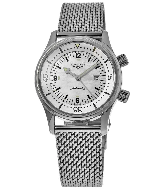 Longines Longines Legend Diver Mother of Pearl Dial Stainless Steel Women's Watch L3.374.4.80.6 1