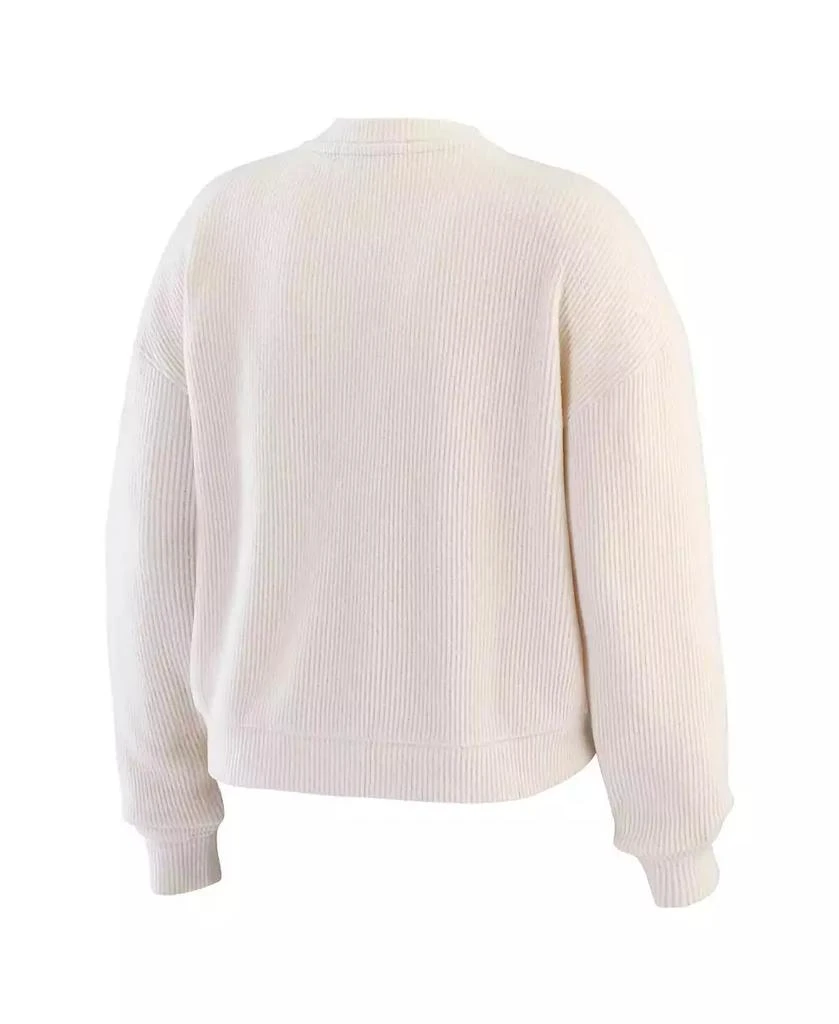 WEAR by Erin Andrews Women's Oatmeal Chicago Bears Plus Size Rib-Knit Long Sleeve T-Shirt and Pants Lounge Set 4