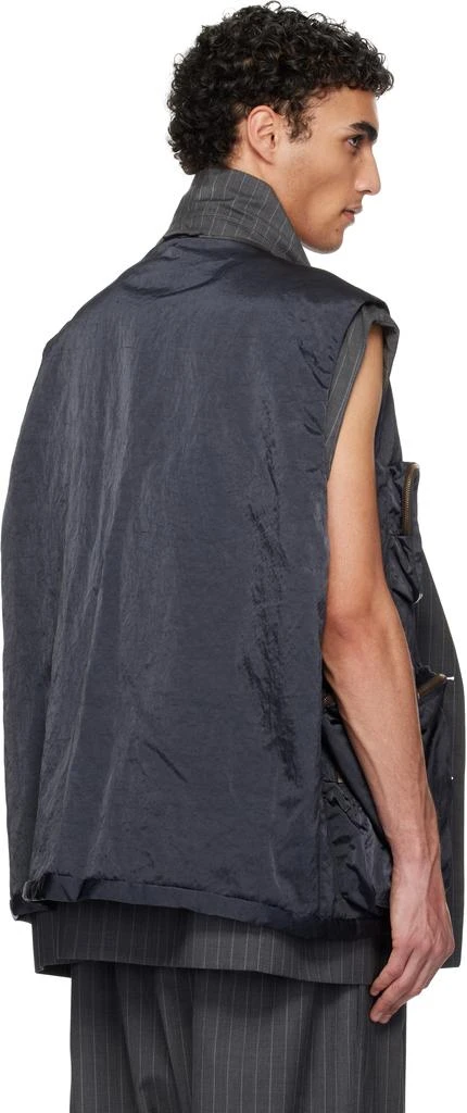 Hed Mayner Gray Pinstripe Vest Set 3