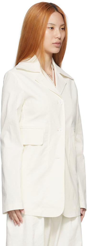 Quira SSENSE Exclusive Off-White Linen Jacket