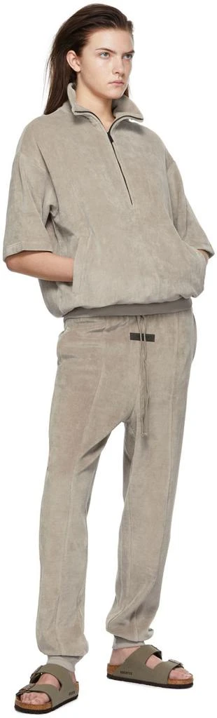 Essentials Taupe Cotton Lounge Pants 4