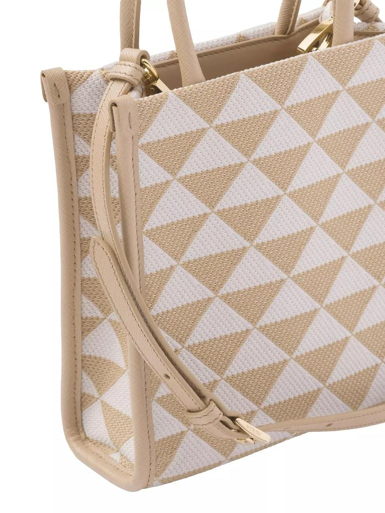 Prada Symbole Embroidered Fabric Mini Bag 7