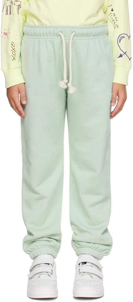 Acne Studios Kids Green Patch Sweatpants 1