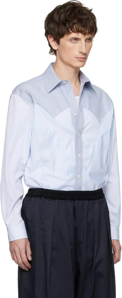 MAISON MARGIELA Blue Paneled Shirt 2