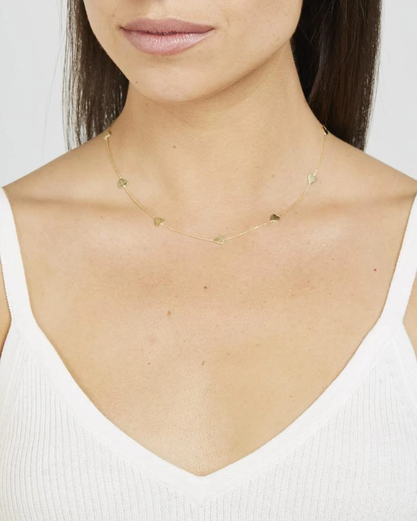 Jennifer Meyer 18k Yellow Gold Hearts by The Inch Necklace 2
