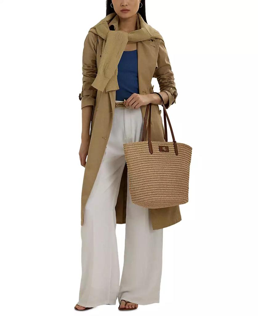 Ralph Lauren Straw Brie Tote Bag