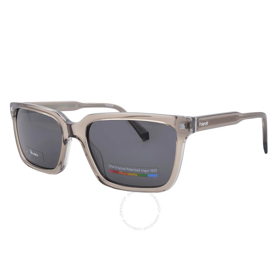 Polaroid Polarized Grey Rectangular Men's Sunglasses PLD 4116/S/X 010A/M9 55