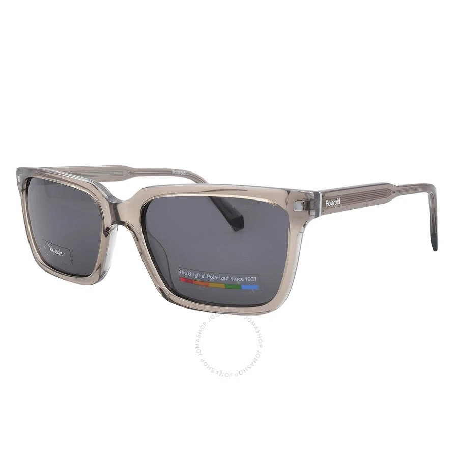 Polaroid Polarized Grey Rectangular Men's Sunglasses PLD 4116/S/X 010A/M9 55 2