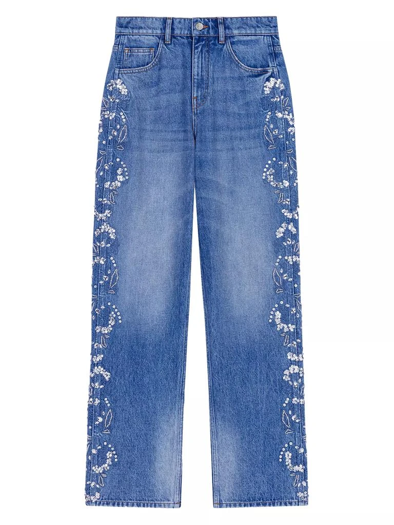 Maje Embroidered Jeans 1