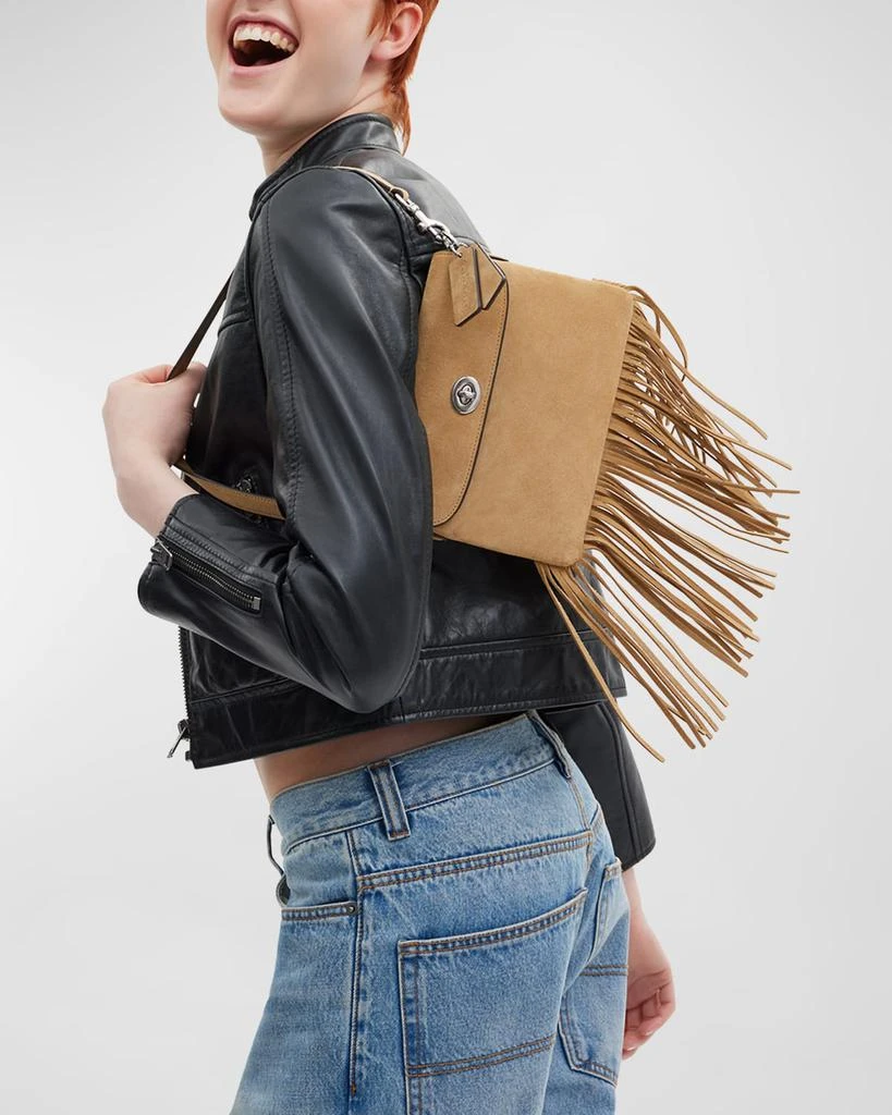 Coach 1964 Fringe Flap Suede Shoulder Bag 4