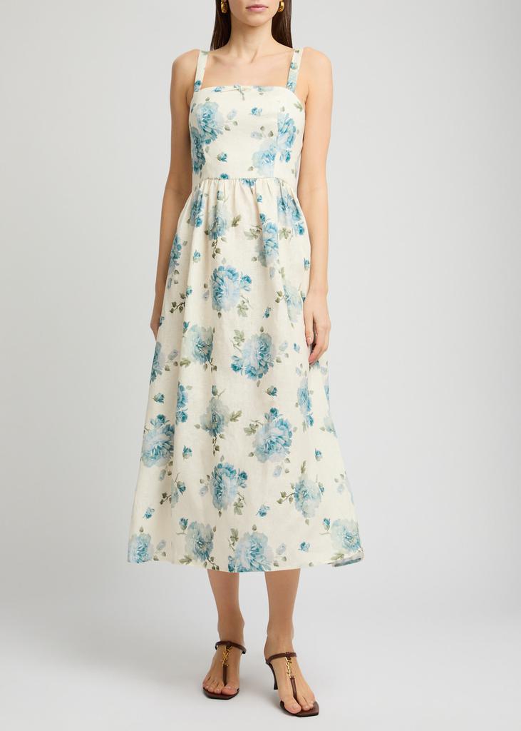 Faithfull the Brand Vera floral-print linen midi dress