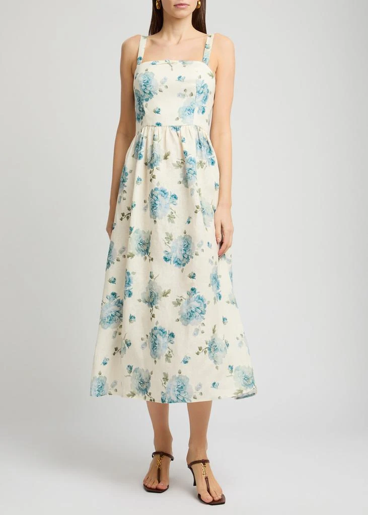 FAITHFULL THE BRAND Vera floral-print linen midi dress 2