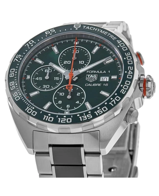 TAG Heuer Tag Heuer Formula 1 Automatic Chronograph Green Dial Ceramic & Steel Men's Watch CAZ201H.BA0970 2