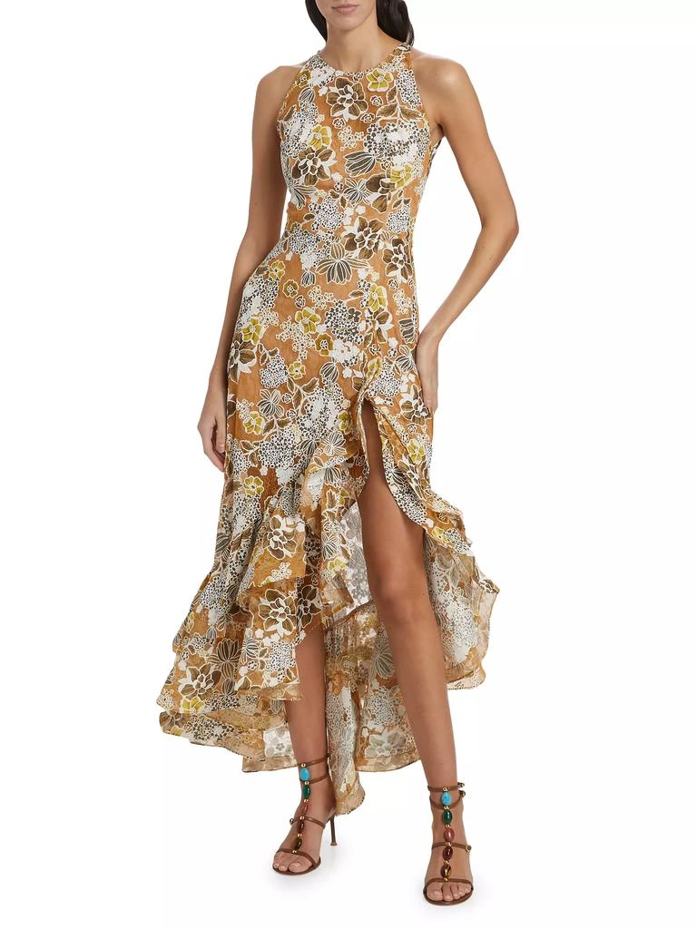 BRONX AND BANCO Sicilia Floral Ruffled Midi-Dress 2