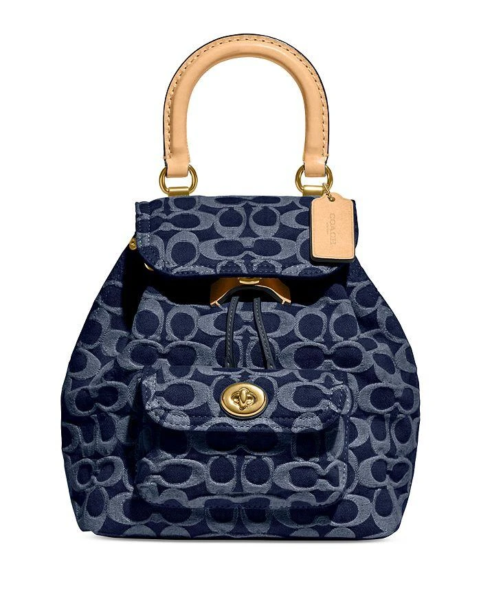 Coach Riya Mini Signature Denim Backpack 1