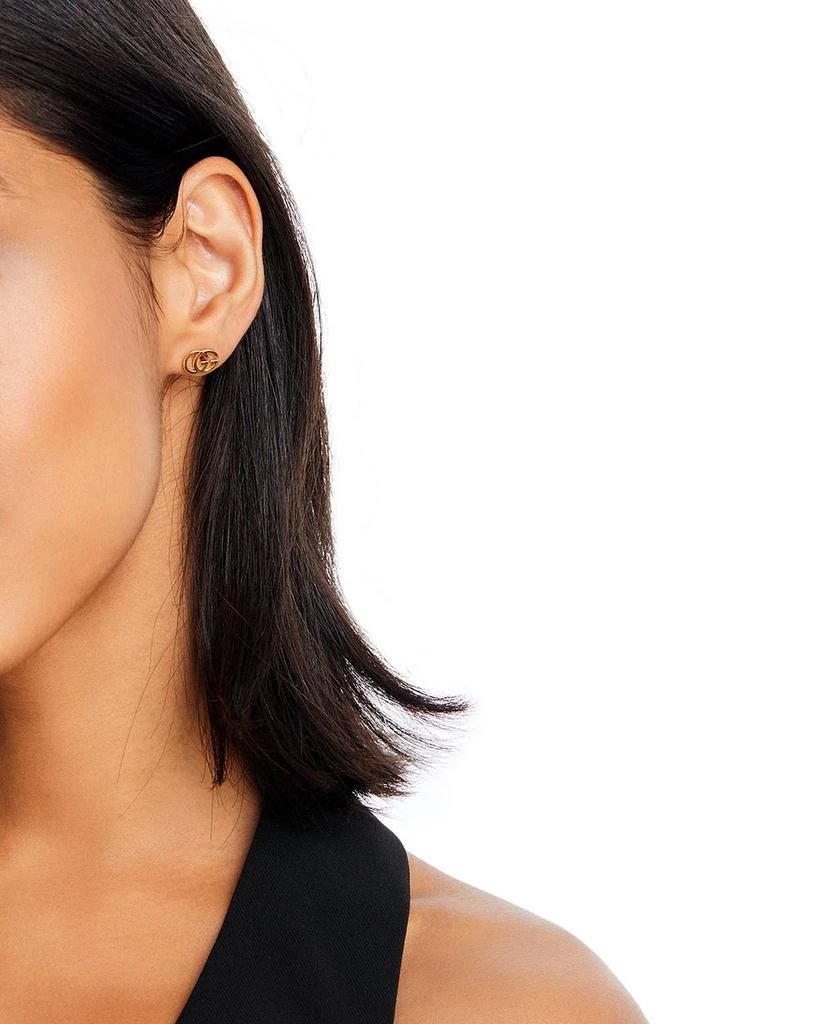 Gucci 18K Yellow Gold Running G Stud Earrings 2