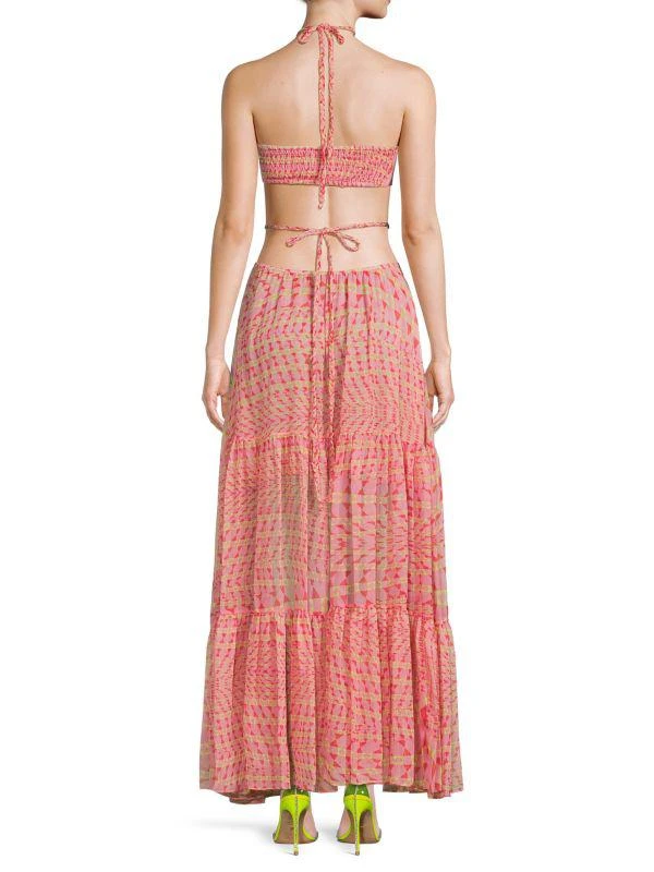 MISA Dalia Cutout Halter Maxi Dress 2