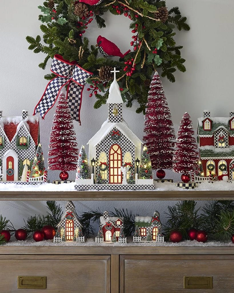 MacKenzie-Childs Cozy Christmas Cardinal Wreath 3