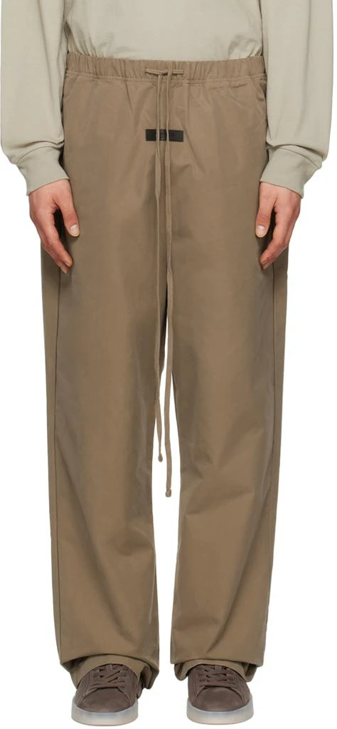 Fear of God ESSENTIALS Brown Relaxed Track Pants 1