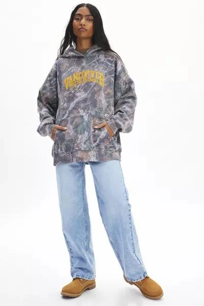 Urban Outfitters Vancouver Graphic Woodland Camo Hoodie Sweatshirt 3