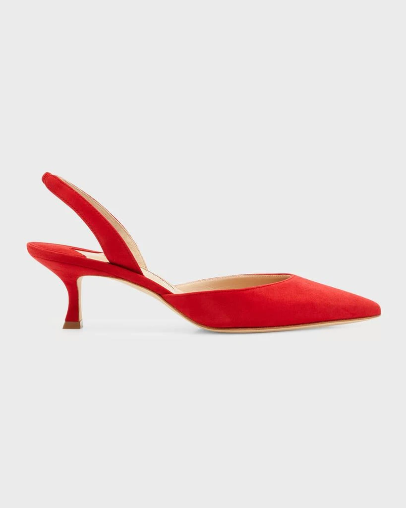 Manolo Blahnik Carolyne Kitten-Heel Halter Pumps 1