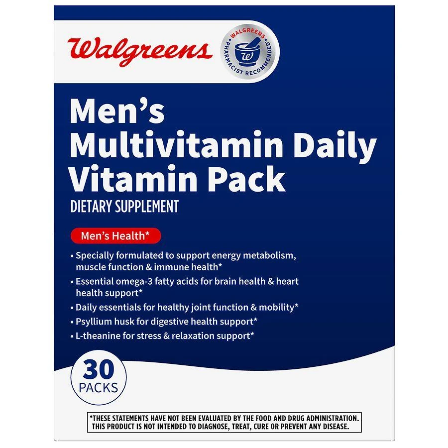 Walgreens Men's Multivitamin Daily Vitamin Pack 3