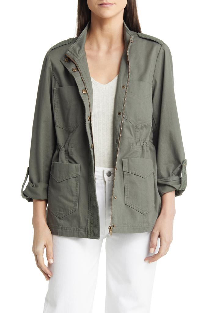 Wit & Wisdom Lace Trim Utility Jacket