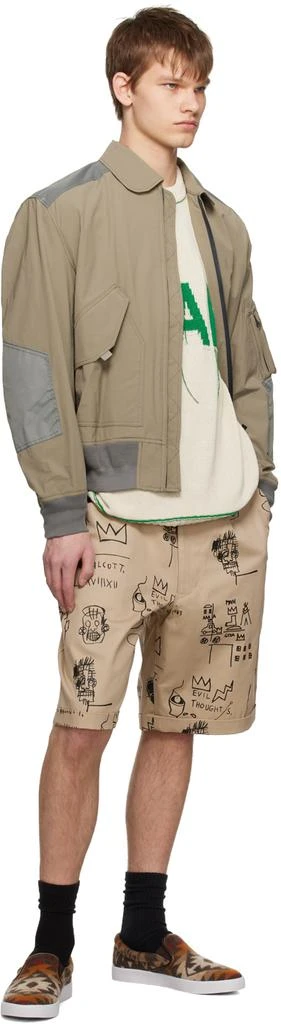 Junya Watanabe Beige Karrimor Edition Paneled Bomber Jacket 4