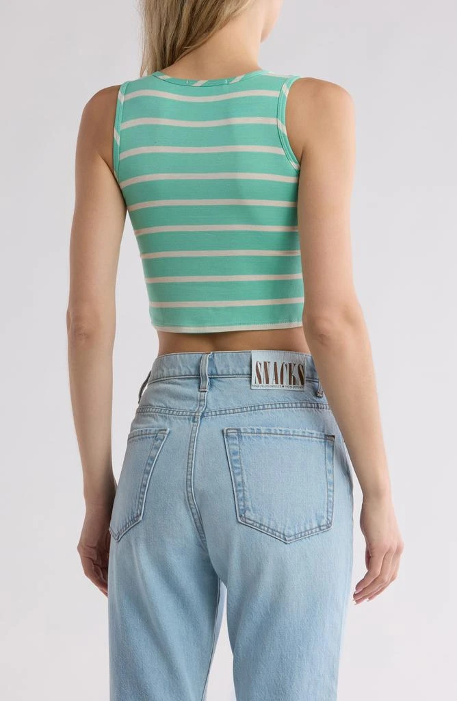 Cotton Emporium Striped Crop Tank 2