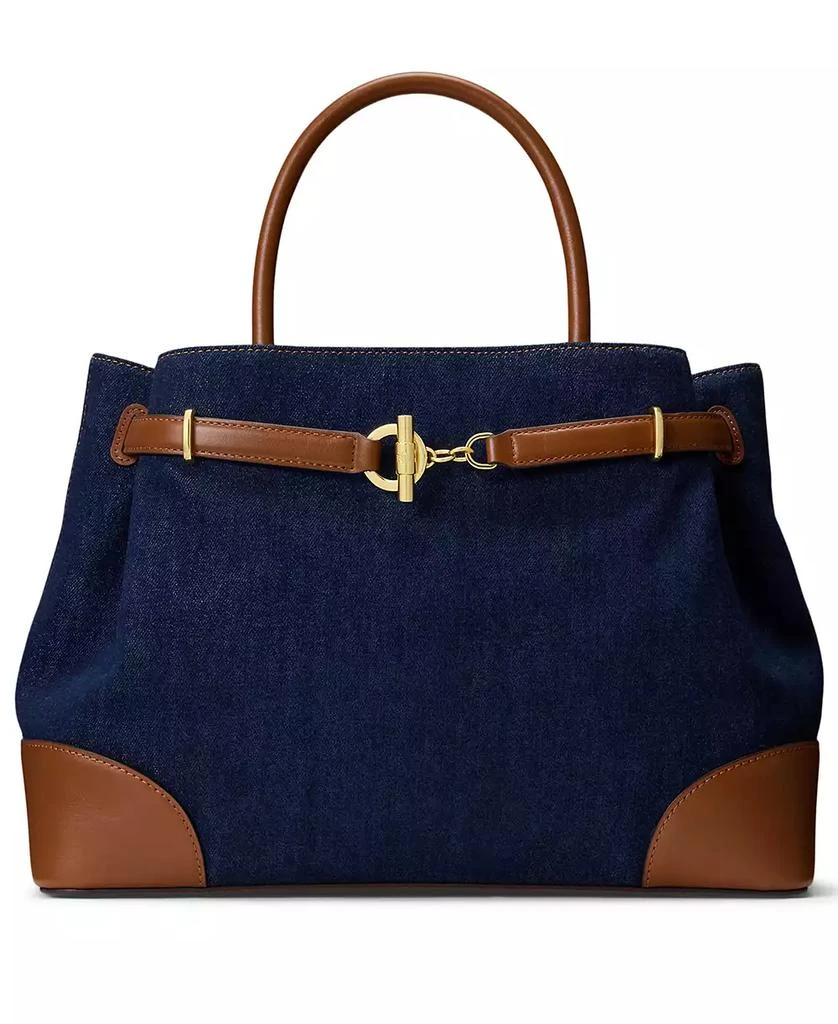 Ralph Lauren Large Blaike Denim Satchel Bag 1