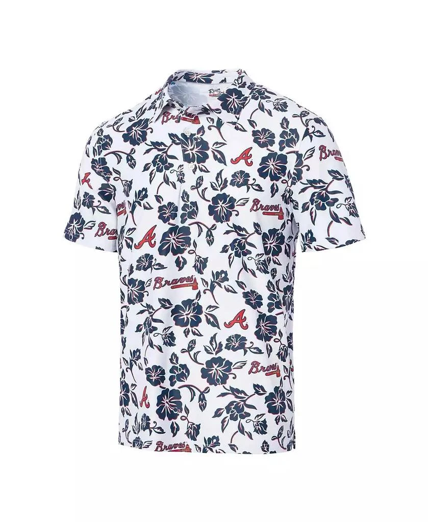 Reyn Spooner Men's White Atlanta Braves Performance Polo Shirt 3