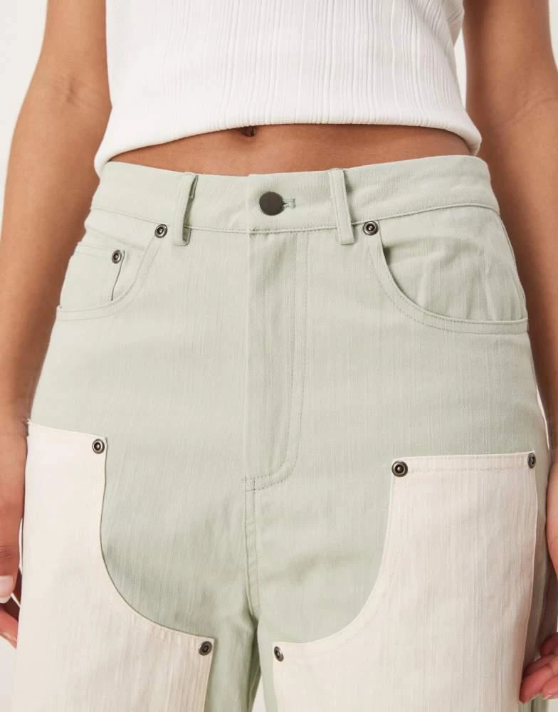 Ghospell Ghospell contrast jean in light green 3