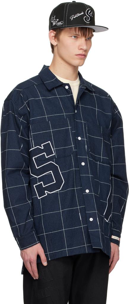 Saintwoods Navy Check Shirt