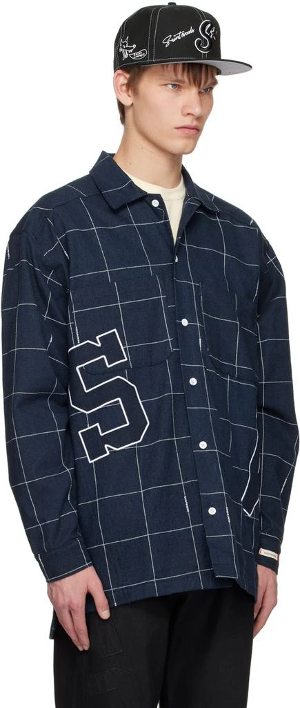 Saintwoods Navy Check Shirt 2
