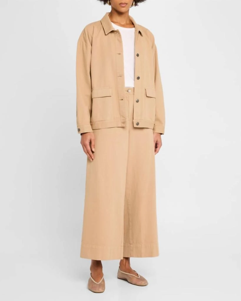 Eileen Fisher Eileen Fisher - Cropped Wide-leg Organic Cotton Pants 4