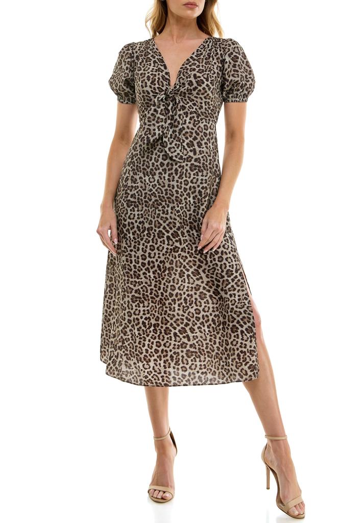 Socialite Front Tie Midi Dress