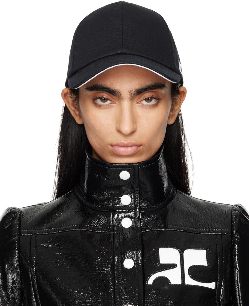 Courrèges Black Signature AC Cotton Cap - Hats - BeyondStyle