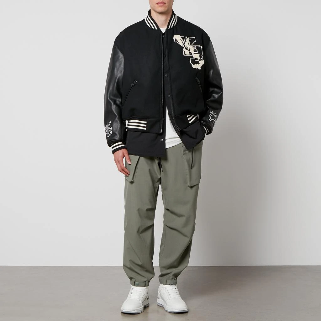 Y-3 Y-3 Letterman Felt and Faux Leather Jacket 3