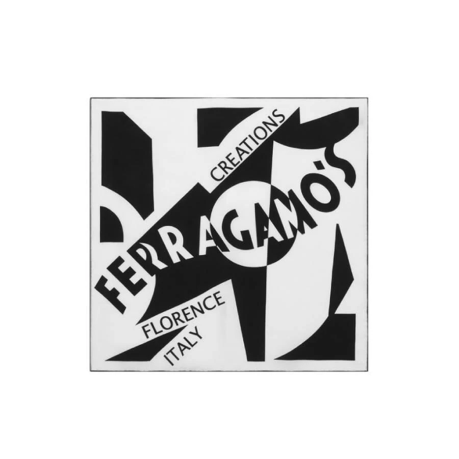 Salvatore Ferragamo Ferragamo Logo Print Silk Scarf 1