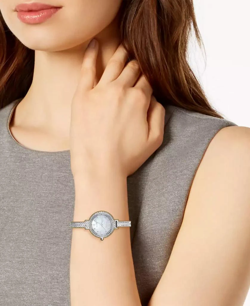 Citizen Eco-Drive Women's Stainless Steel & Crystal Bangle Bracelet Watch 25mm 2