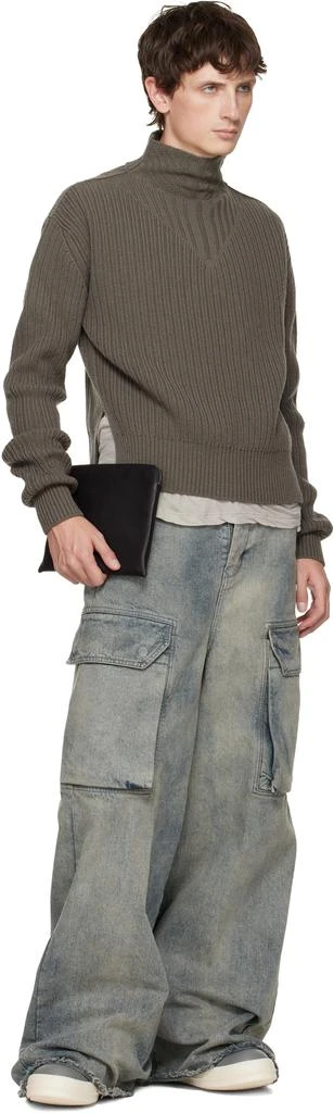 Rick Owens Gray Concordians Jumbolace Geobasket Sneakers 5