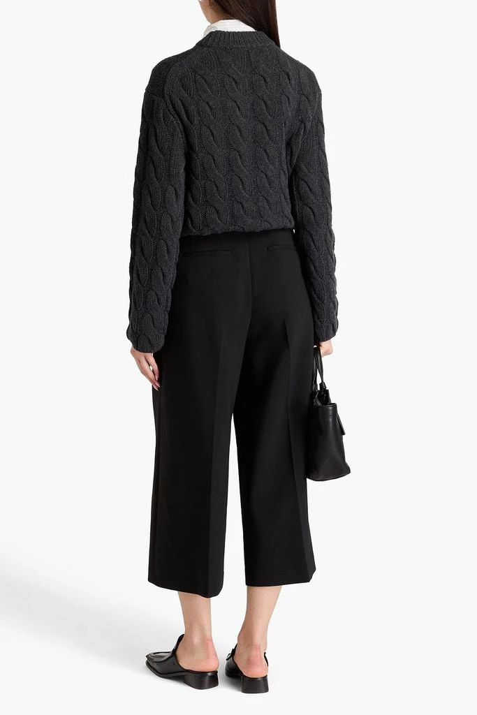 Theory Cropped twill wide-leg pants 3