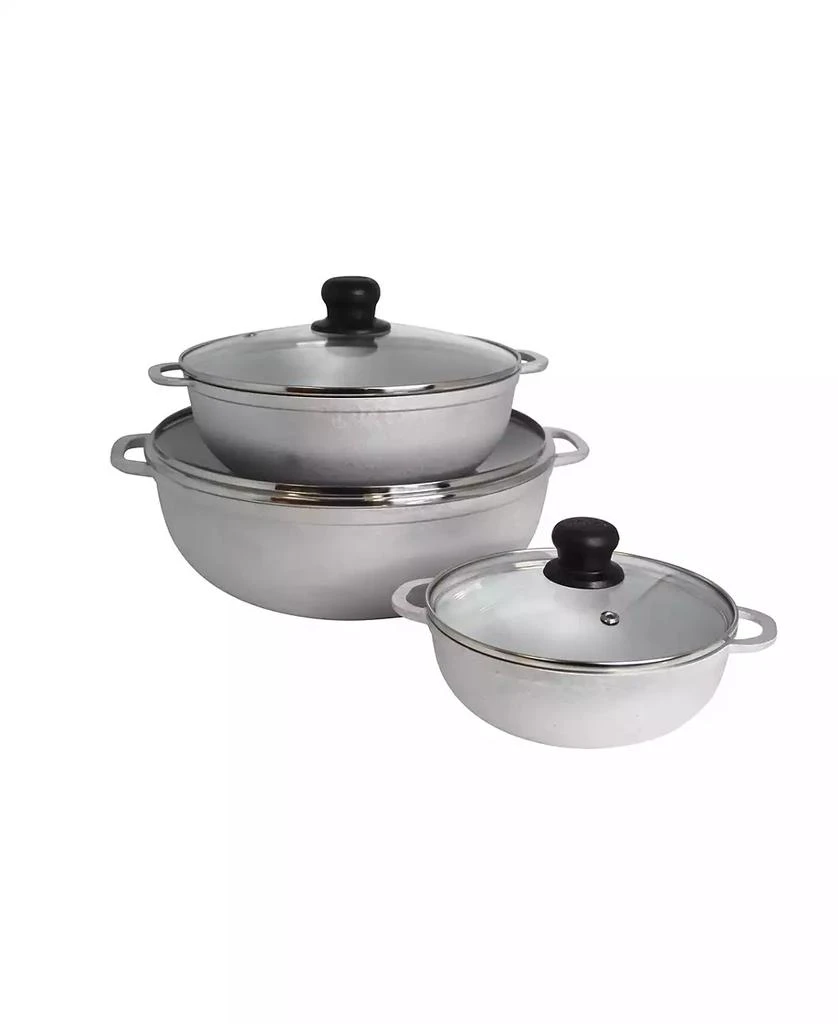 IMUSA Aluminum 3 Piece 1.5 Quart, 3.5 Quart, 7.0 Quart Caldero Dutch Oven Set 1