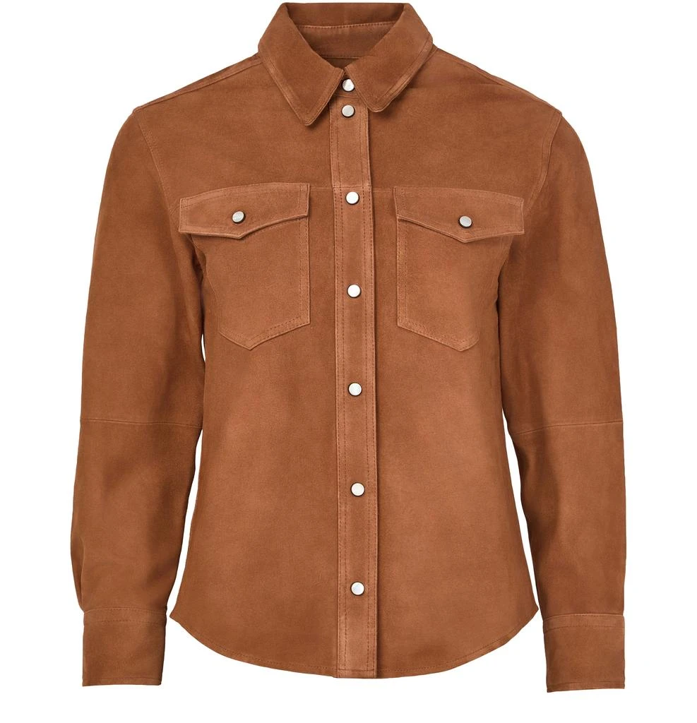 Isabel Marant Delcia shirt in suede leather 2